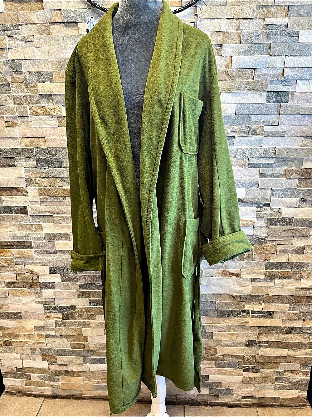 JCPenney Olive Utility Robe Coat Size Large